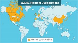IC and RC member jurisdictions map
